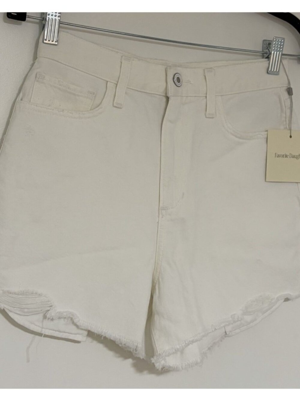 Favorite Daughter Women’s High Rise Juni White Shorts Size 25 NWT - Picture 2 of 12